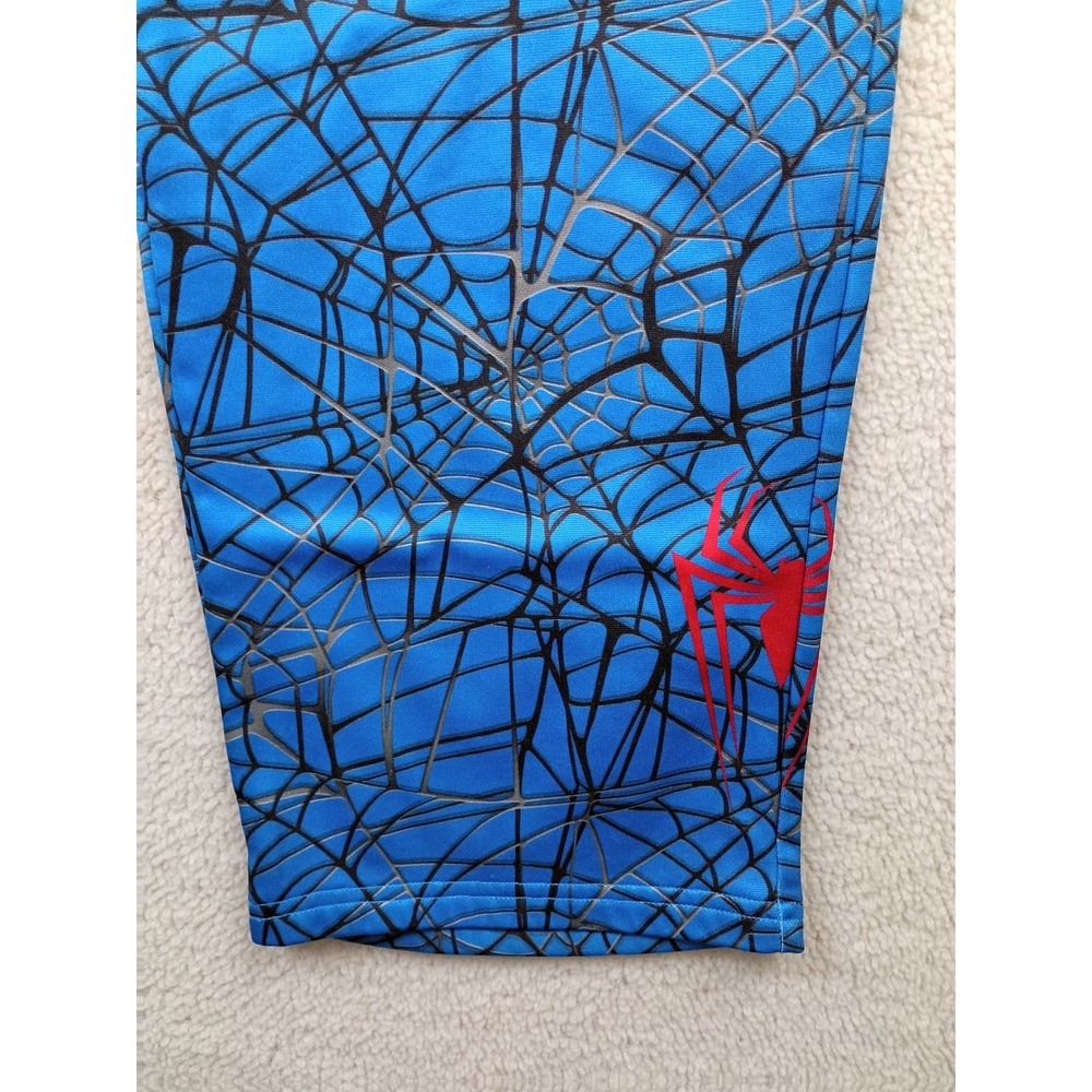 Spyder Marvel Spider-Man Pants Kids XL 18 Blue Good Web Print Fleece Athletic - Picture 3 of 13